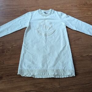 Moncler Cream Long Sleeve Dress